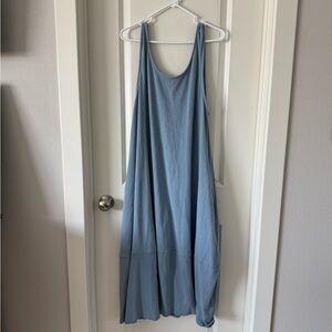 Free People Beach Barrel Tee Midi Dress - Windward Blue